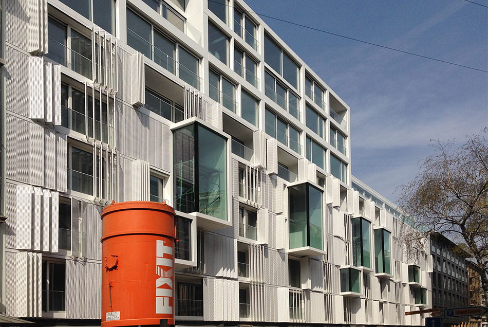 Genève, Résidence Gevray 1 
			25 Appartements de luxe sur 5 étages, traité en penthouse