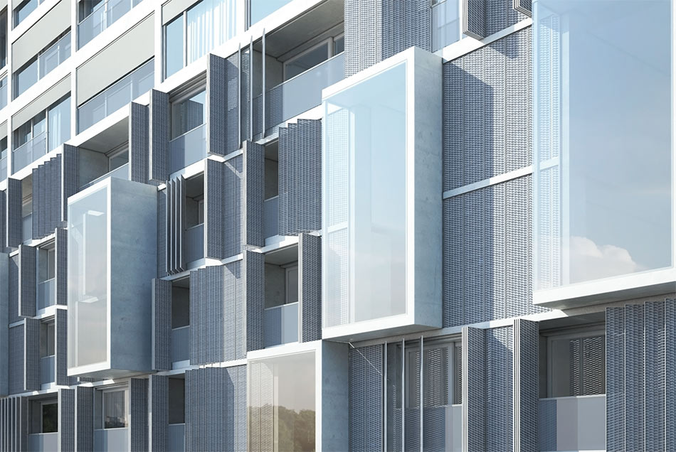 Genève, Résidence Gevray 1 
			25 Appartements de luxe sur 5 étages, traité en penthouse